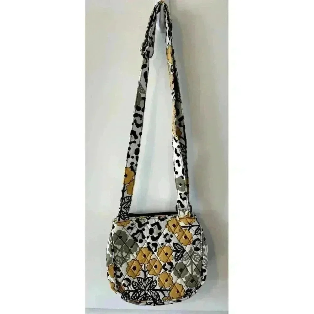 NWOT Vera Bradley Go Wild Crossbody Purse Shoulder Bag Yellow Flowers - Picture 4 of 6